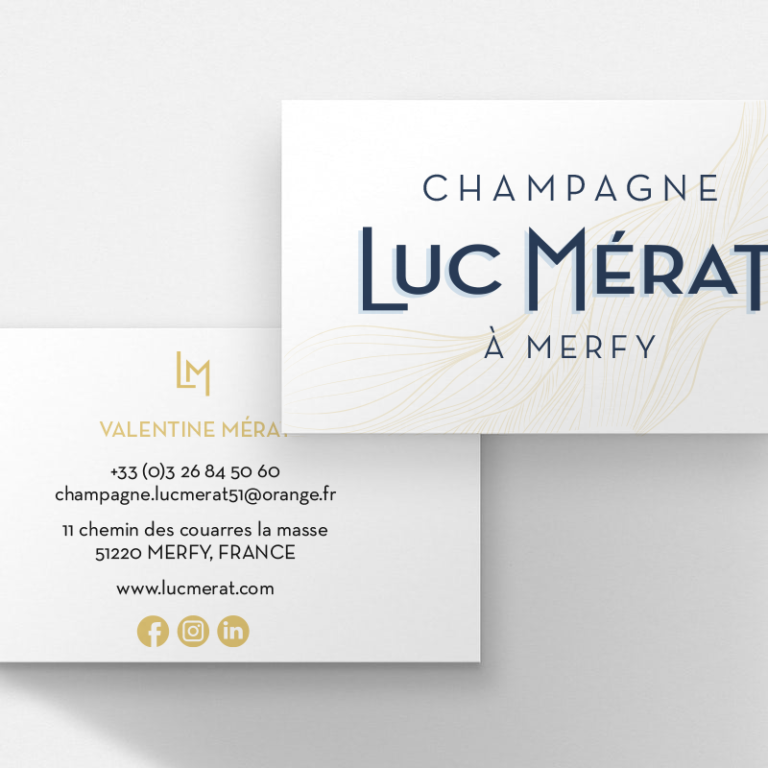 carte de visite champagne luc merat